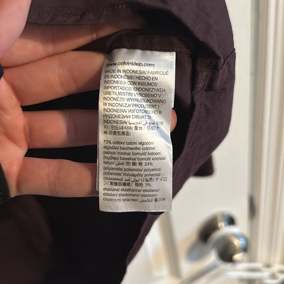 Men’s Small Slim fit Calvin Klein Button Down Long Sleeve Dress Shirt - Picture 5 of 5